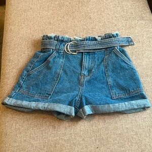 JLUXLABEL Denim Belted Jean Shorts